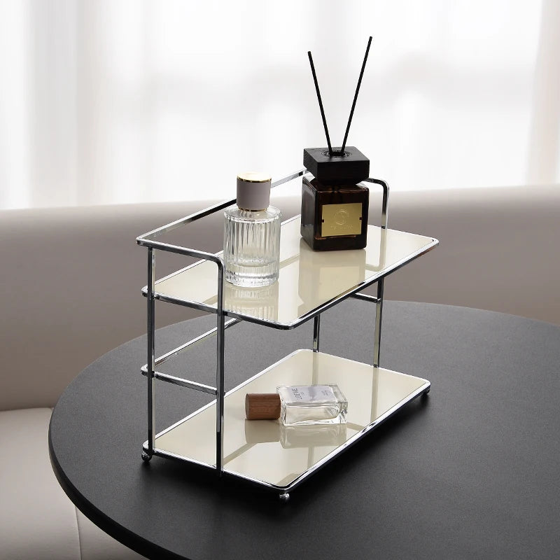 Acrylic Storage Rack – Clear – Double-Layer Design – Multifunctional 1