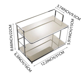 Acrylic Storage Rack – Clear – Double-Layer Design – Multifunctional 7