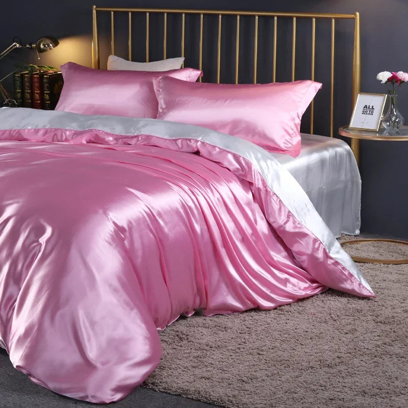 Bedding Set – 100% Silk – Solid Color – King/Queen/Twin Size 11