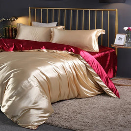 Bedding Set – 100% Silk – Solid Color – King/Queen/Twin Size 12