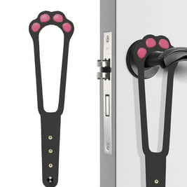 Cat Door Holder Latch – Adjustable Elastic – Black – Custom Fit – Pet Gate 7