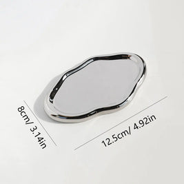 Ceramic Jewelry Tray Organizer – White – Modern – 8 in (Single Piece) 3