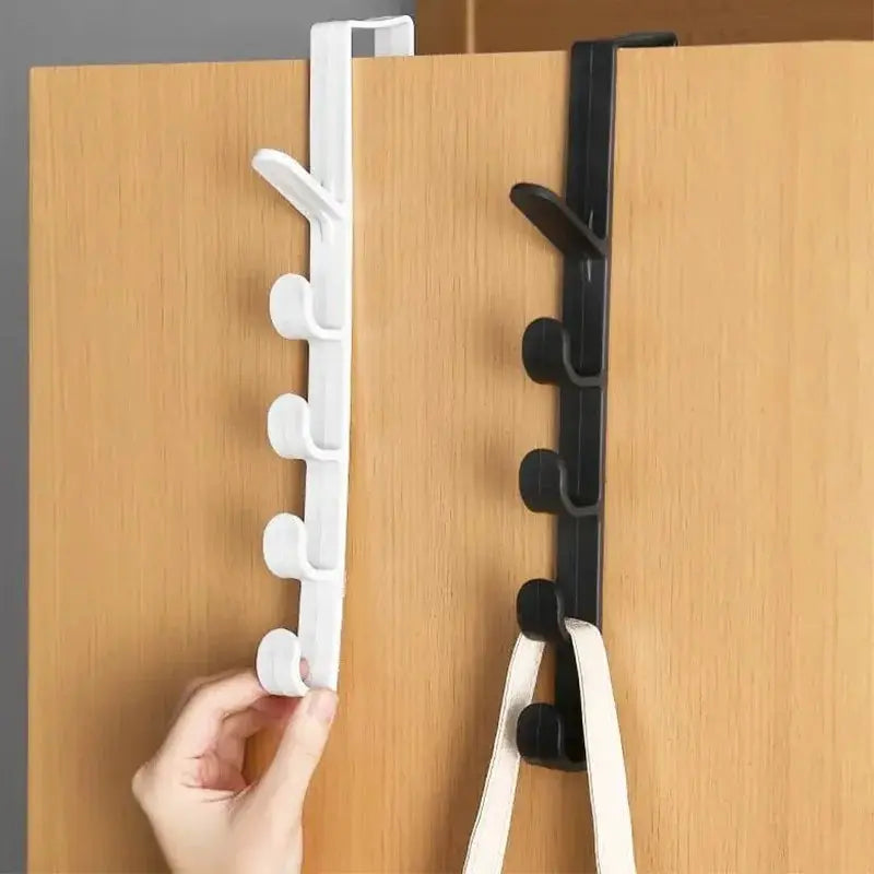 Coat Hooks for Wall – PP White – Modern – Vertical 5 Hooks 0