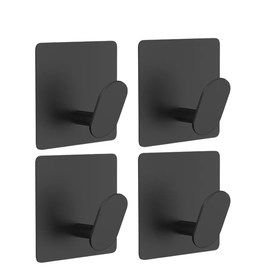 Stainless Steel Towel Hooks for Bathroom – Matte Black – Modern