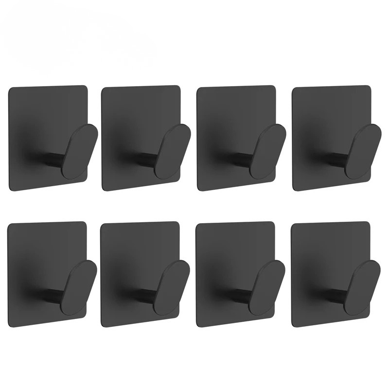 Stainless Steel Towel Hooks for Bathroom – Matte Black – Modern