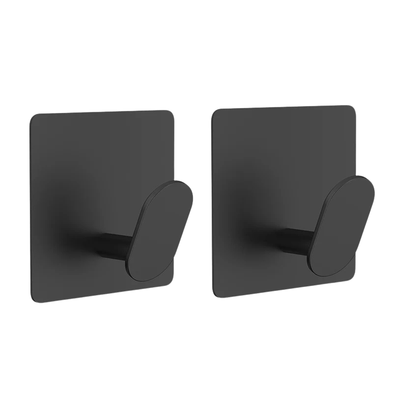 Stainless Steel Towel Hooks for Bathroom – Matte Black – Modern