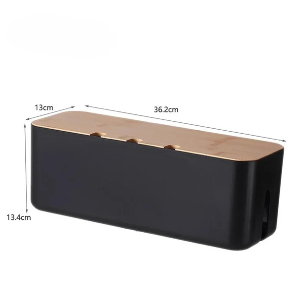 Cable management box – Elegant design – Bamboo material