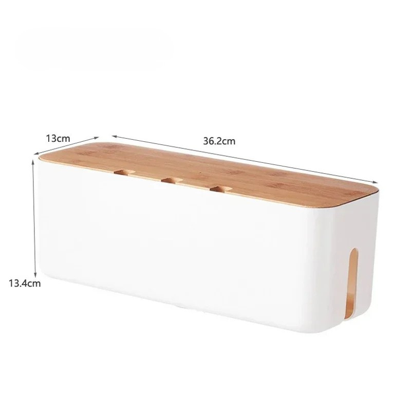 Cable management box – Elegant design – Bamboo material