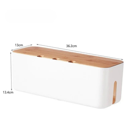 Cable management box – Elegant design – Bamboo material