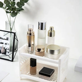 Desk Organizer – Durable PP – White – Double Layer – Minimalist Design 4