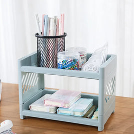 Desk Organizer – Durable PP – White – Double Layer – Minimalist Design 7