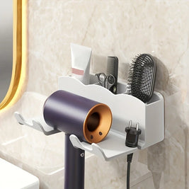 Hair Dryer Storage Rack for Bathroom – Durable Plastic – Modern – Standard Size (1 pc) 6