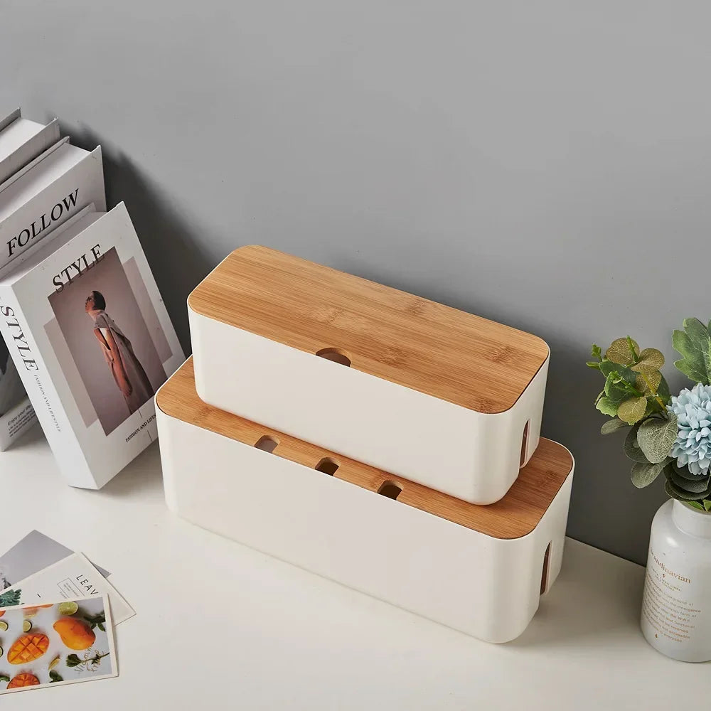 Kabelmanagement Box – Elegant Design – Bambusmaterial 3