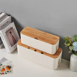 Kabelmanagement Box – Elegant Design – Bambusmaterial 3
