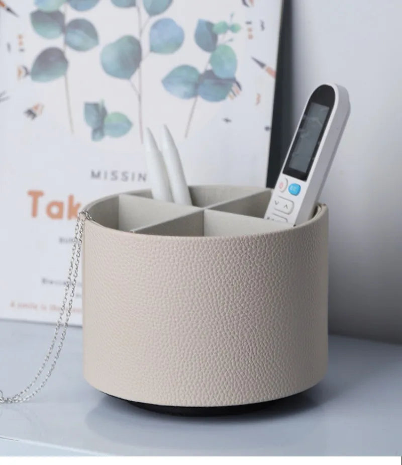 Leather Storage Box – Genuine Leather – Brown – Compact – Retro Style 3