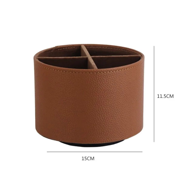 Leather Storage Box – Genuine Leather – Brown – Compact – Retro Style 4