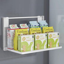 Magnetic Storage Rack – Iron – White/Black – Foldable – Multi-Purpose 2