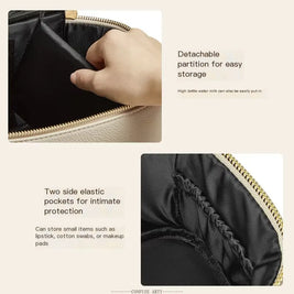 Makeup Bag – PU Leather – Black – Handheld – Travel Organizer 2