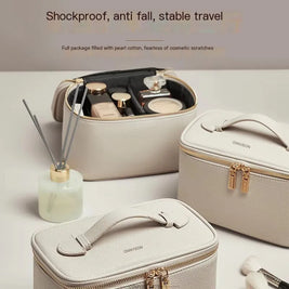 Makeup Bag – PU Leather – Black – Handheld – Travel Organizer 3