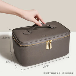 Makeup Bag – PU Leather – Black – Handheld – Travel Organizer 6