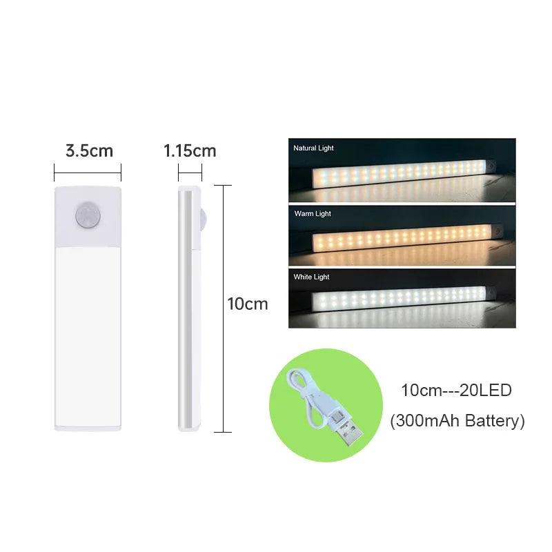 Motion Sensor Light – LED – White – Ultra-thin Design – Versatile Use 12