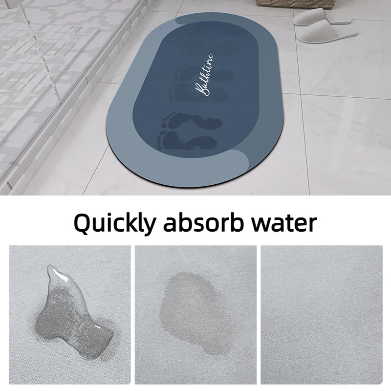 Non-Slip Bath Mat – Diatomaceous Earth – Morandi Color – Minimalist Design 4