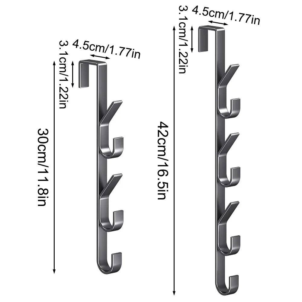 Over the Door Hook – Strong Carbon Steel – Grey – Space Saving Design 4