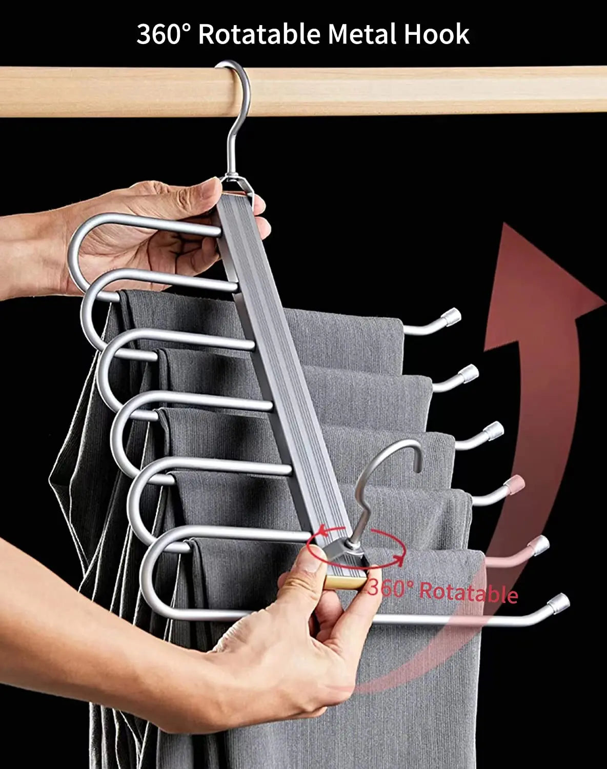 Pants Hanger – 6-Layer Organizer – Robustes Aluminium 3