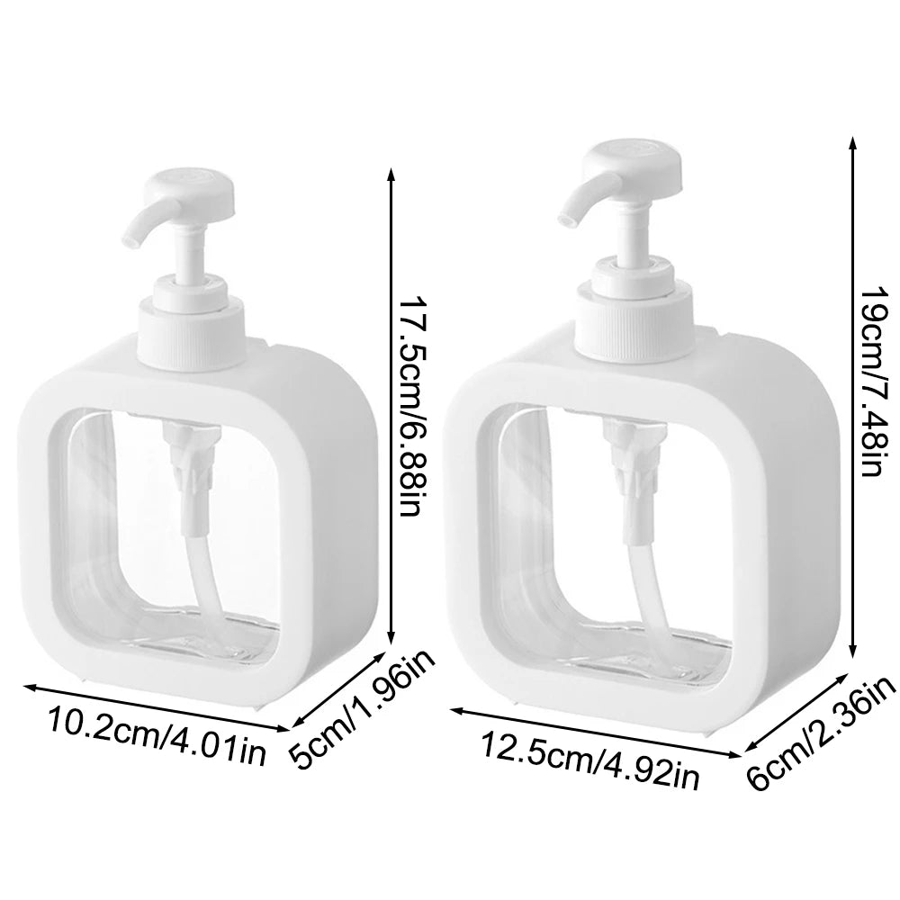 Soap Dispenser for Kitchen – Transparent Plastic – 500 ml (Set of 2) 4
