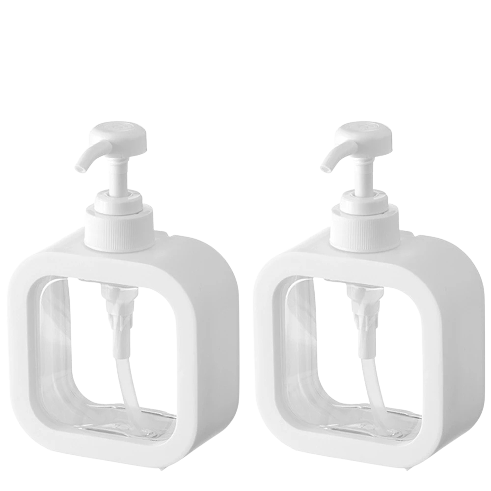 Soap Dispenser for Kitchen – Transparent Plastic – 500 ml (Set of 2)