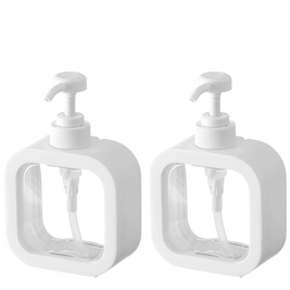 Soap Dispenser for Kitchen – Transparent Plastic – 500 ml (Set of 2)