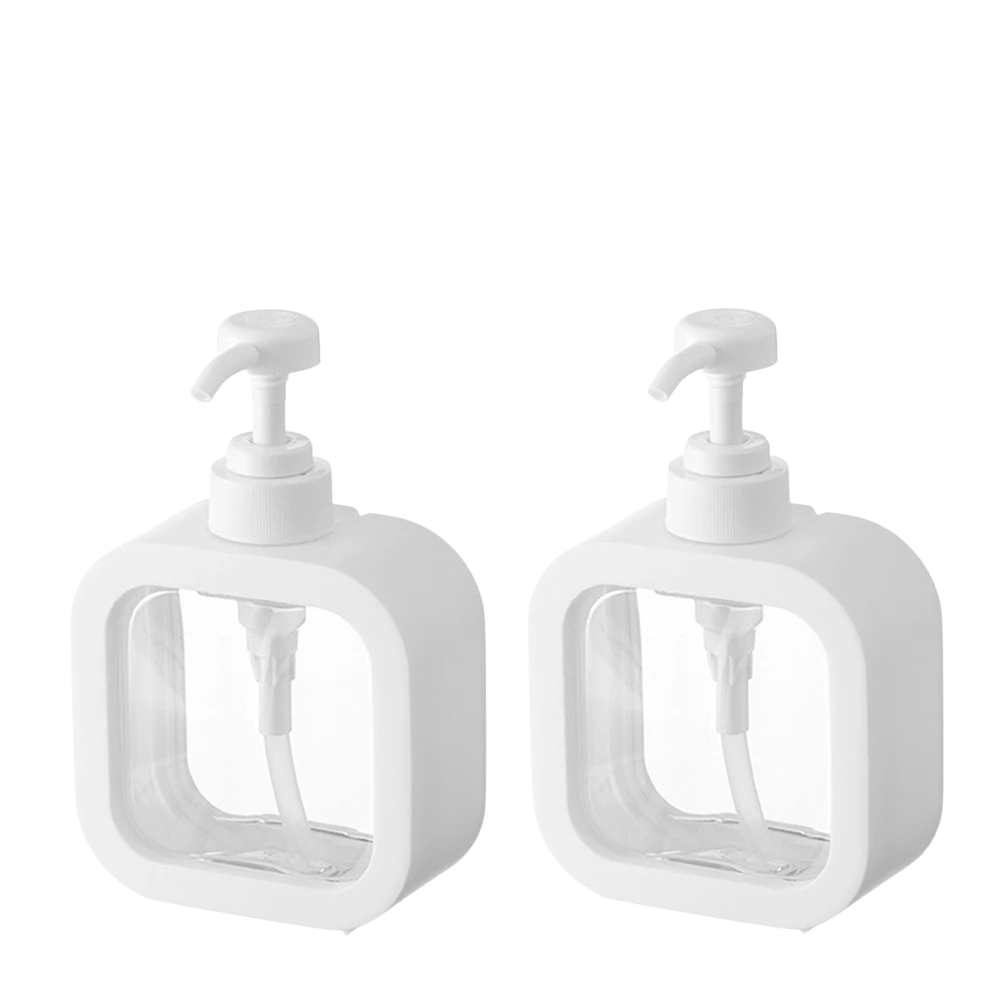 Soap Dispenser for Kitchen – Transparent Plastic – 500 ml (Set of 2)