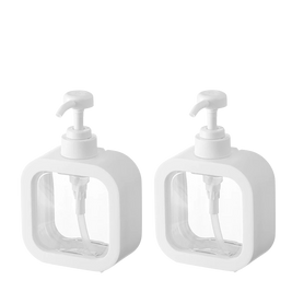 Soap Dispenser for Kitchen – Transparent Plastic – 500 ml (Set of 2)