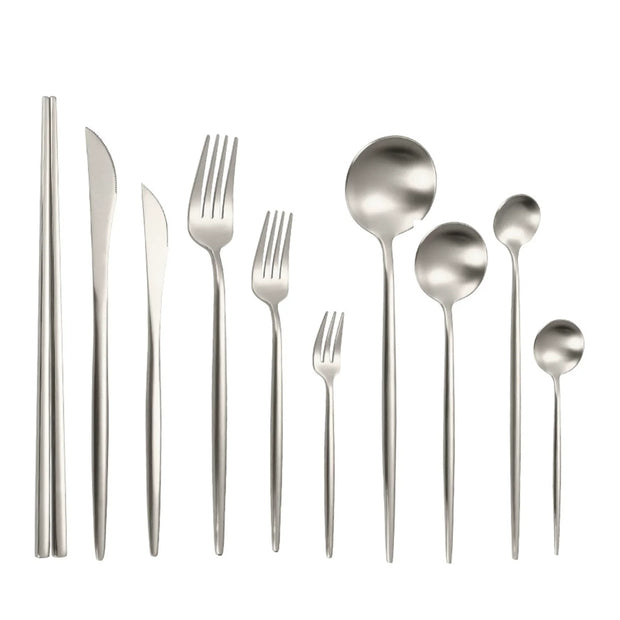 Tableware Set – 304 Stainless Steel – Western Style – 3 pcs (Knife, Fork, Spoon) 6