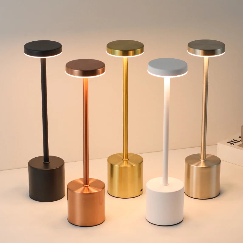 Touch Sensor LED Table Lamp – Metal Gold – Modern – 8x8x34 cm 0