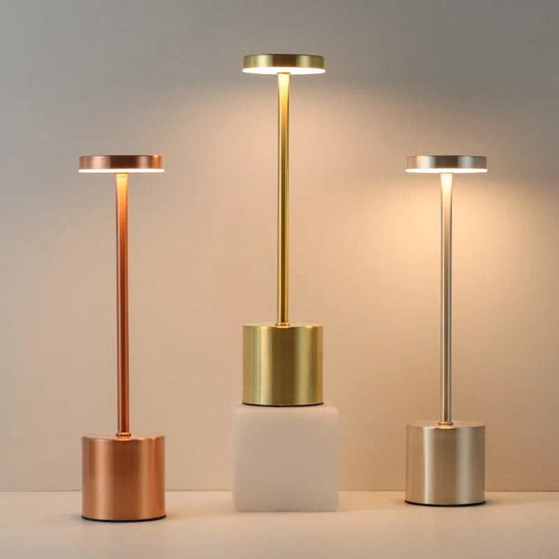 Touch Sensor LED Table Lamp – Metal Gold – Modern – 8x8x34 cm 2