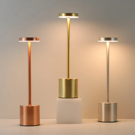 Touch Sensor LED Table Lamp – Metal Gold – Modern – 8x8x34 cm 2