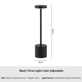 Touch Sensor LED Table Lamp – Metal Gold – Modern – 8x8x34 cm 8