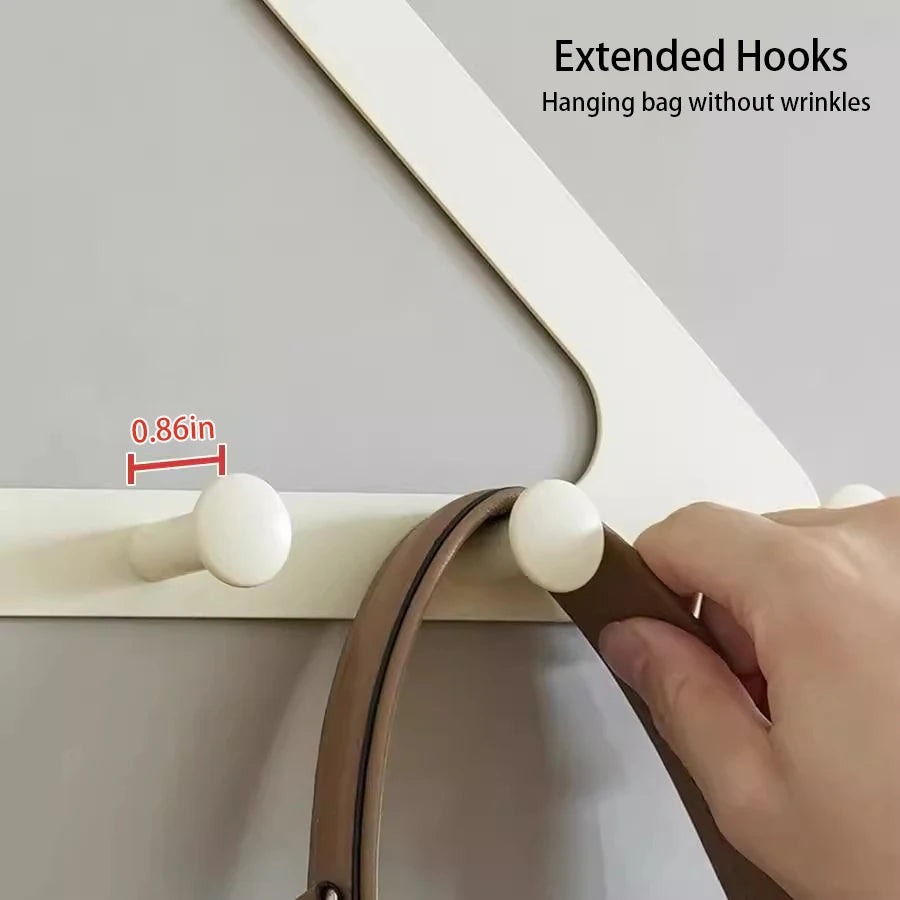 Wall-Mounted Triangular Door Hook – Durable Plastic – White – Wall-Mounted – Home/Office 2