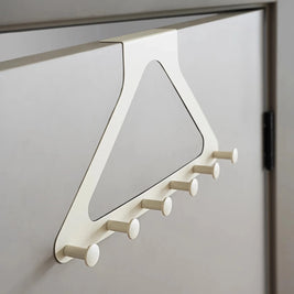 Wall-Mounted Triangular Door Hook – Durable Plastic – White – Wall-Mounted – Home/Office 5