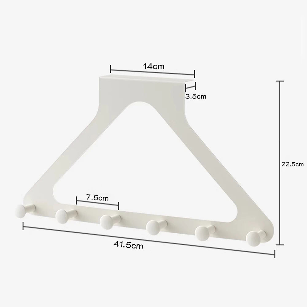 Wall-Mounted Triangular Door Hook – Durable Plastic – White – Wall-Mounted – Home/Office 9