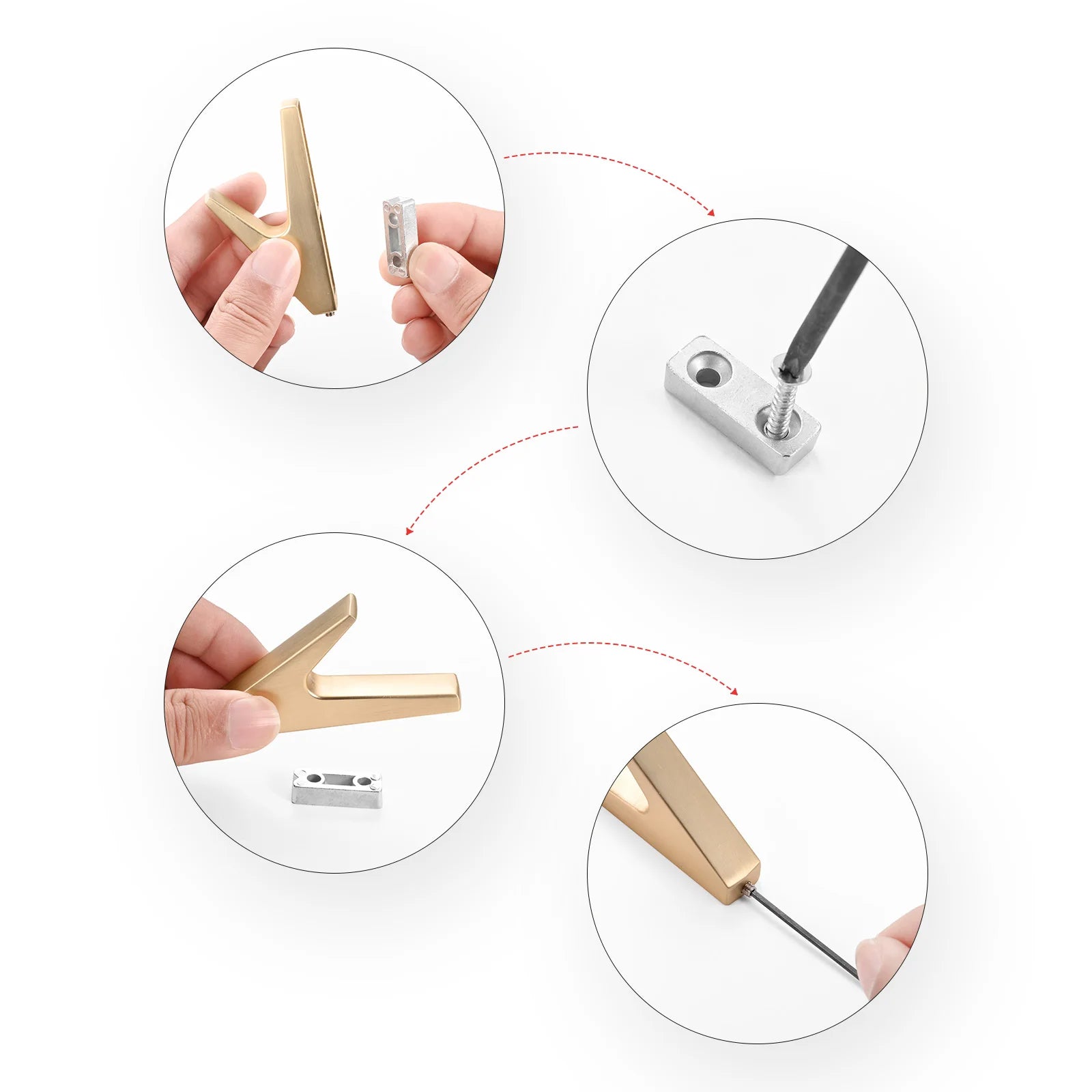 Wall Hooks for Entryway – Matte Metal – Modern – Standard Size (Set of 5) 5