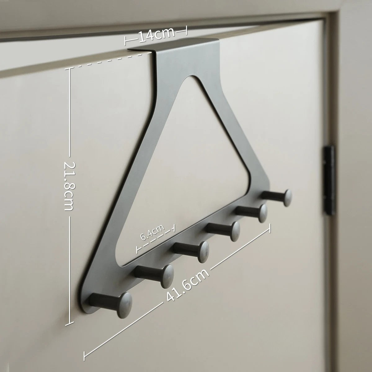 Wall-Mounted Triangular Door Hook – Durable Plastic – White – Wall-Mounted – Home/Office