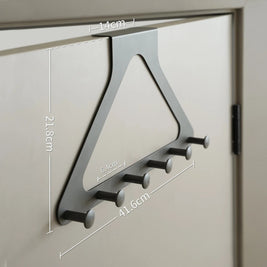 Wall-Mounted Triangular Door Hook – Durable Plastic – White – Wall-Mounted – Home/Office